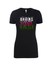 Load image into Gallery viewer, Brains, Beauty, Hustle Re-Loaded T-Shirt (Pink and Green)
